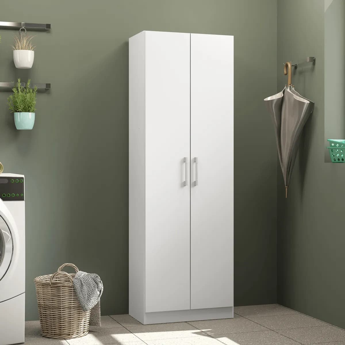 Closet Multiuso Despensa en MDP 56cm 2 puertas 5 entrepaños