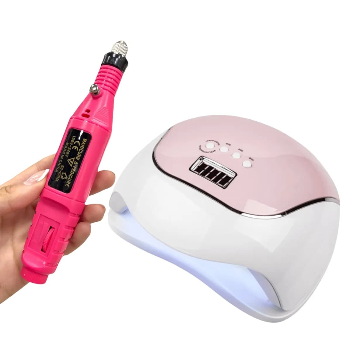 Kit Pulidor Drill + Lampara Led Uv Uñas
